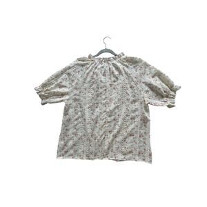 Women’s XL Boho Peasant Embroidered Top Hippie Cottagecore Sheer Romantic NWT